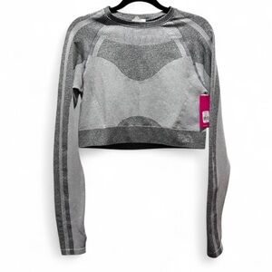 ✨NWT RYKA Seamless Long-Sleeve Crop Top - Gray